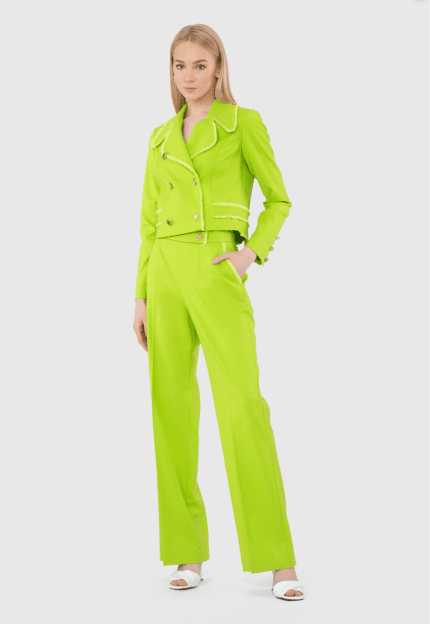 Pistachio green trousers